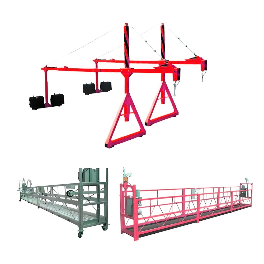 Painted steel Temporary Building Construction ZLP 500 ZLP630 ZLP800 Gondola Work Platform